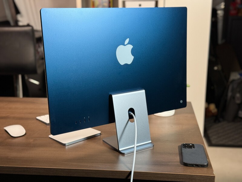 Imac M3 Blue Back View Hero