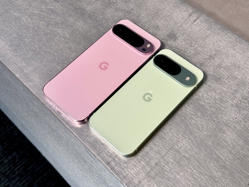 Pixel 9 Pro XL and Pixel 9 side by side